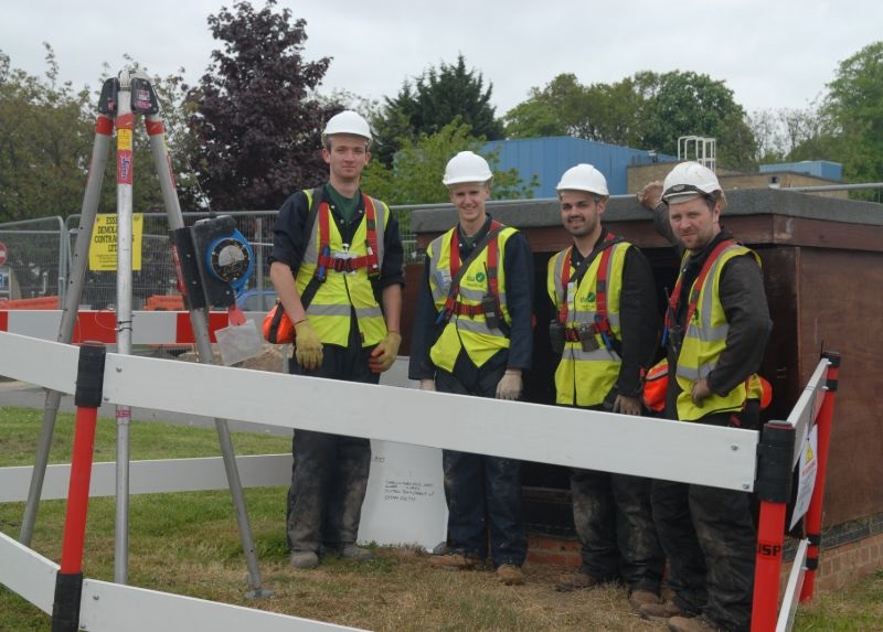 DSA Electrical Engineers undertaking confined spaces work at Broomfield Hospital